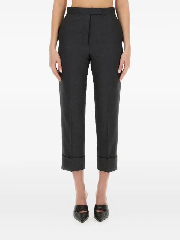 Thom Browne Super 120's Twill Backstrap Trousers in Grey