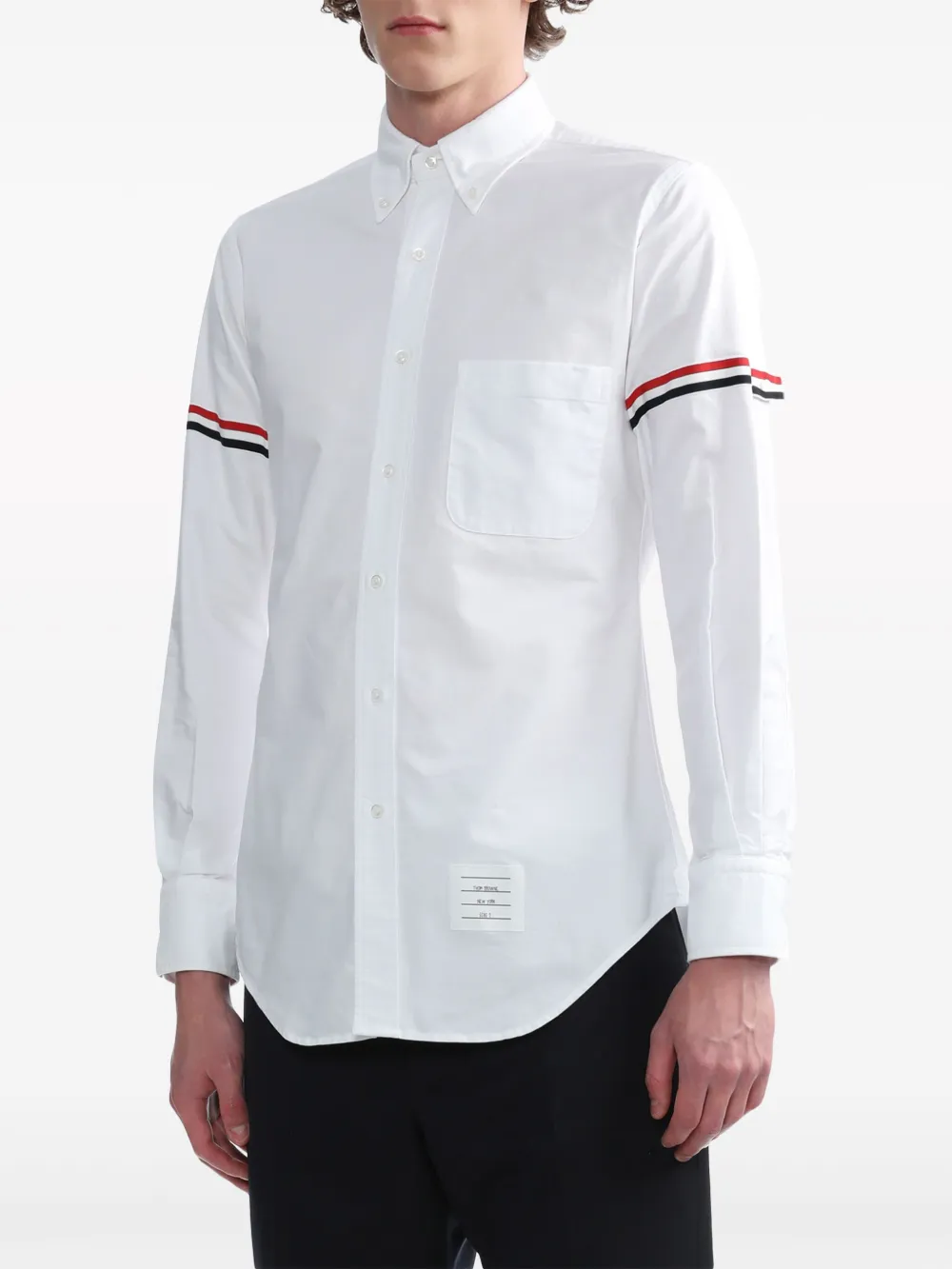 Thom Browne Camicia Oxford con dettagli in gros-grain