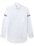 Thom Browne grosgrain-armband Oxford shirt - White