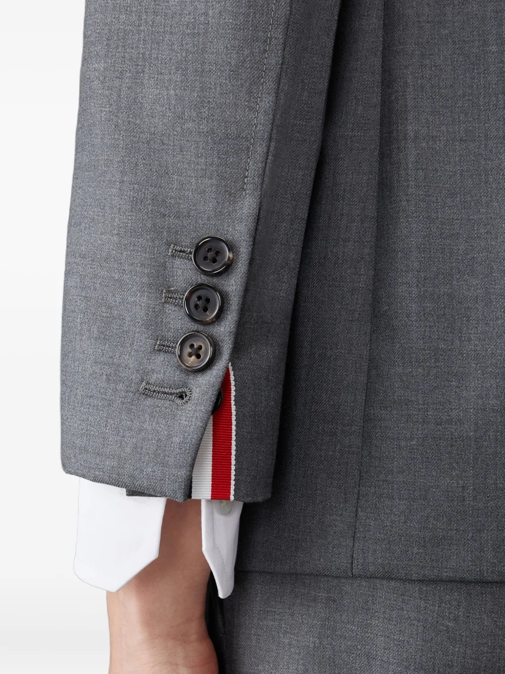 Thom Browne Sack Sport Wool Blazer In Gray