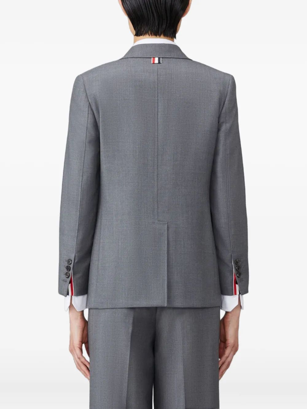 Thom Browne Sack Sport Wool Blazer In Gray