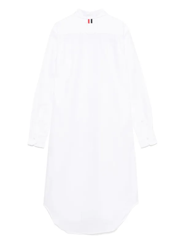 thom browne white dress Women's Oxford A-line Shirtdress in White Size 48 main image 1