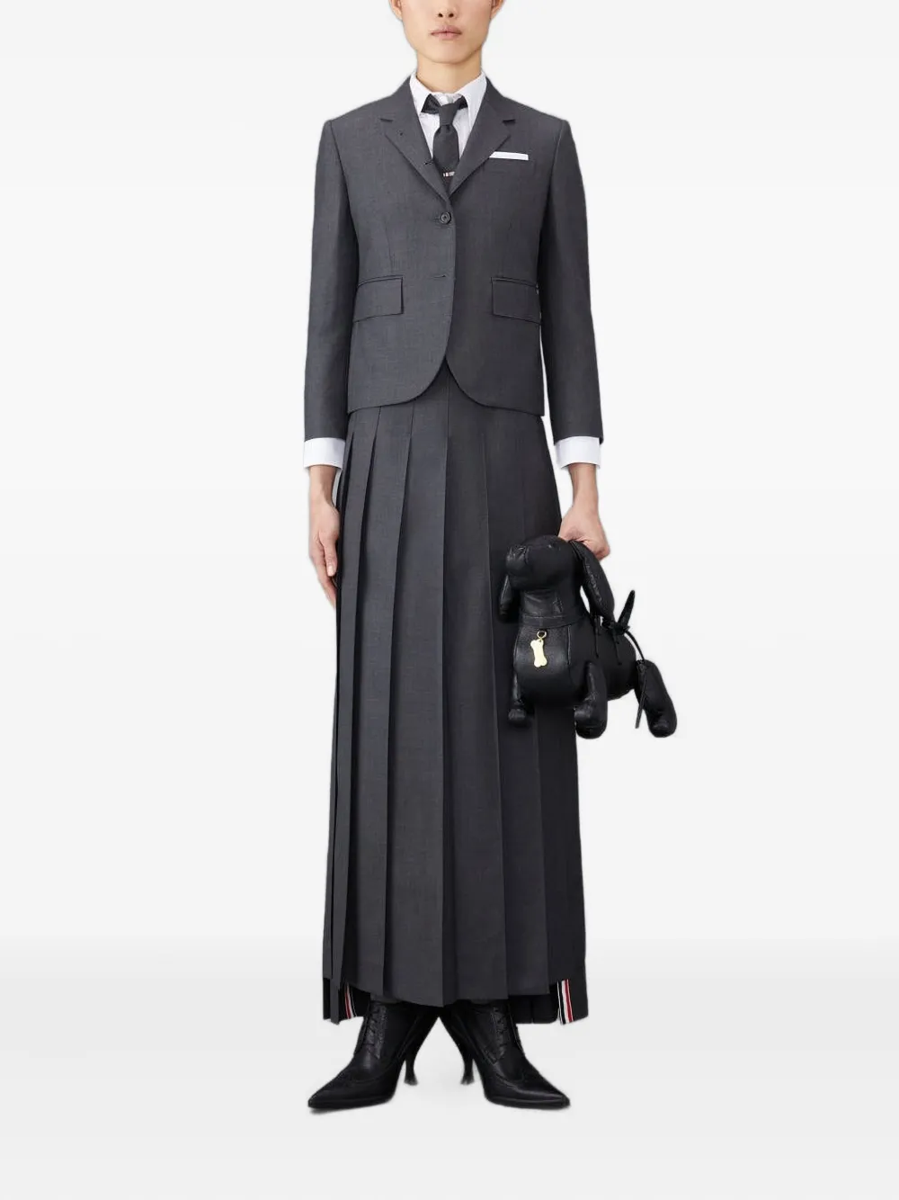 Thom Browne Maxi-plooirok - Grijs