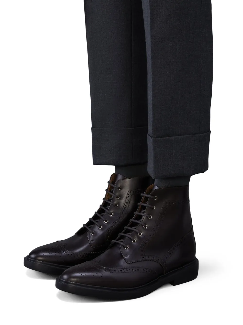 Thom Browne leather wingtip boots