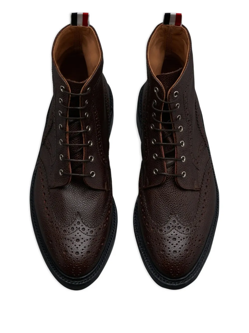 Thom Browne Leren Wingtip laarzen Bruin