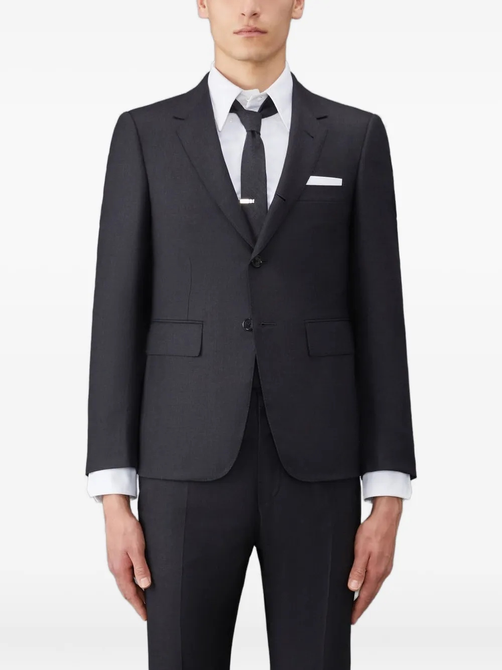 Thom Browne Classic Twill Sport Wool Blazer In Black