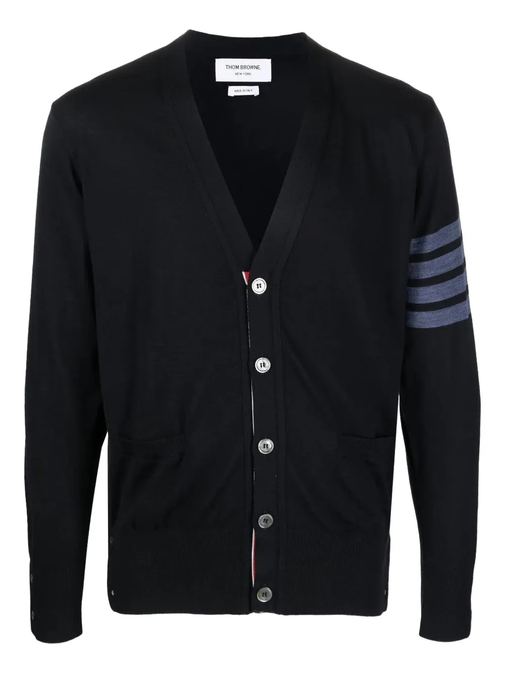 Thom Browne 4-Bar V-neck cardigan | Blue | Image 1