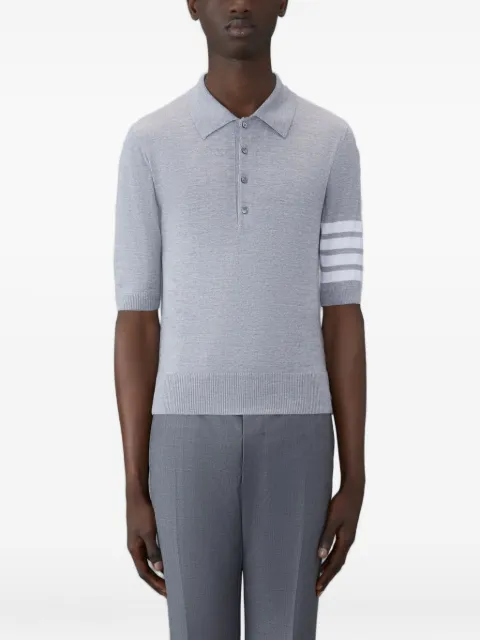 Thom Browne four-stripe short-sleeve polo shirt