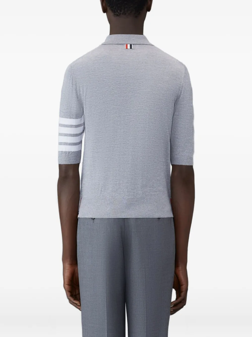 Thom Browne four-stripe short-sleeve polo shirt | Image 2