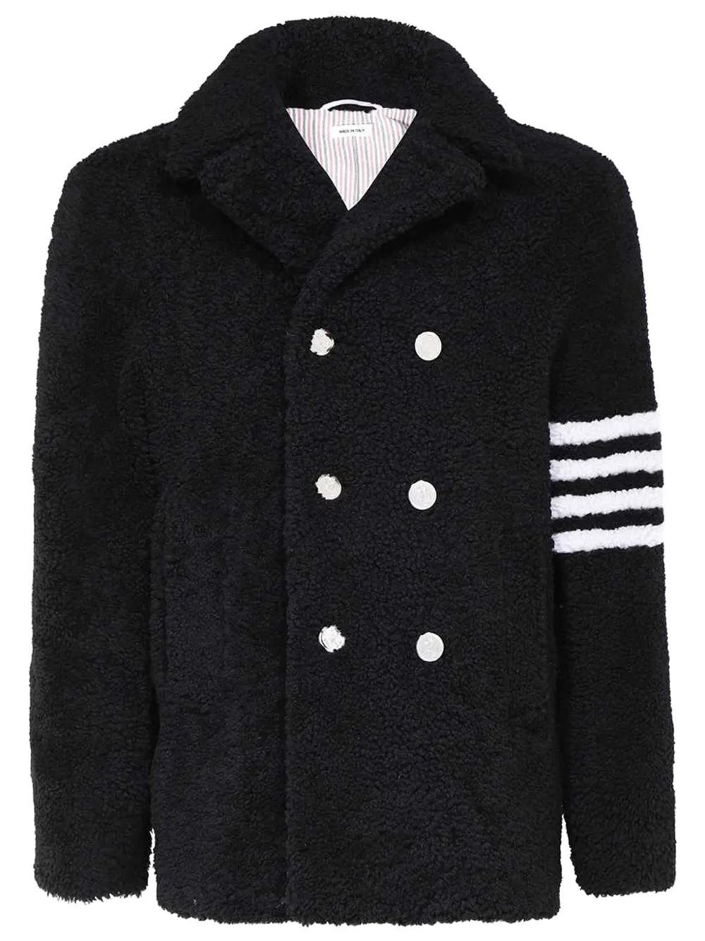 Thom Browne double-breasted coat Zwart