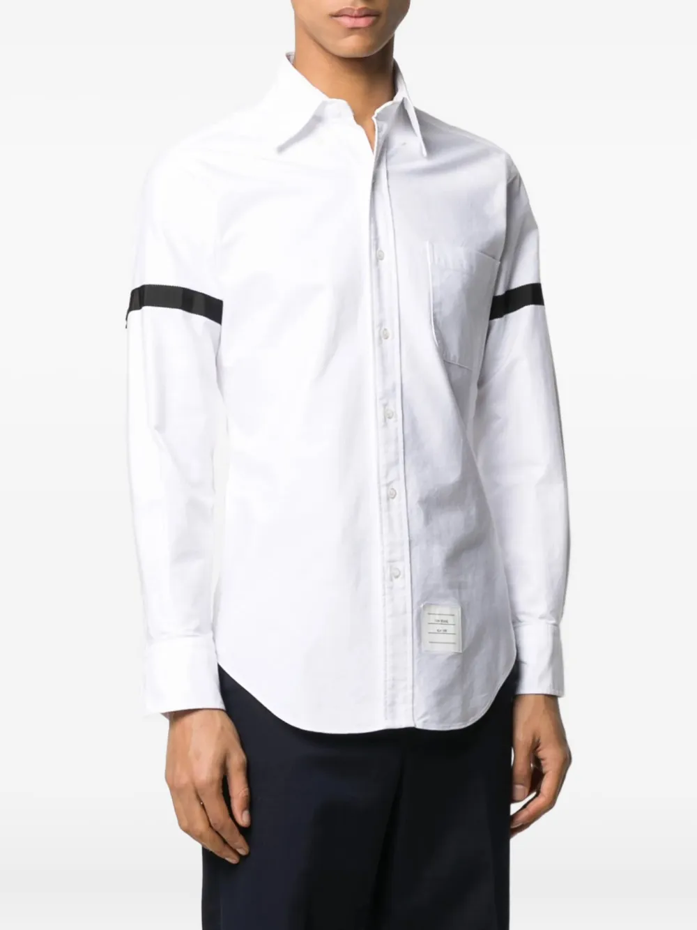 Thom Browne Oxford overhemd met lintdetail Wit