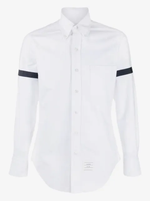 Thom Browne ribbon-detailed cotton shirt