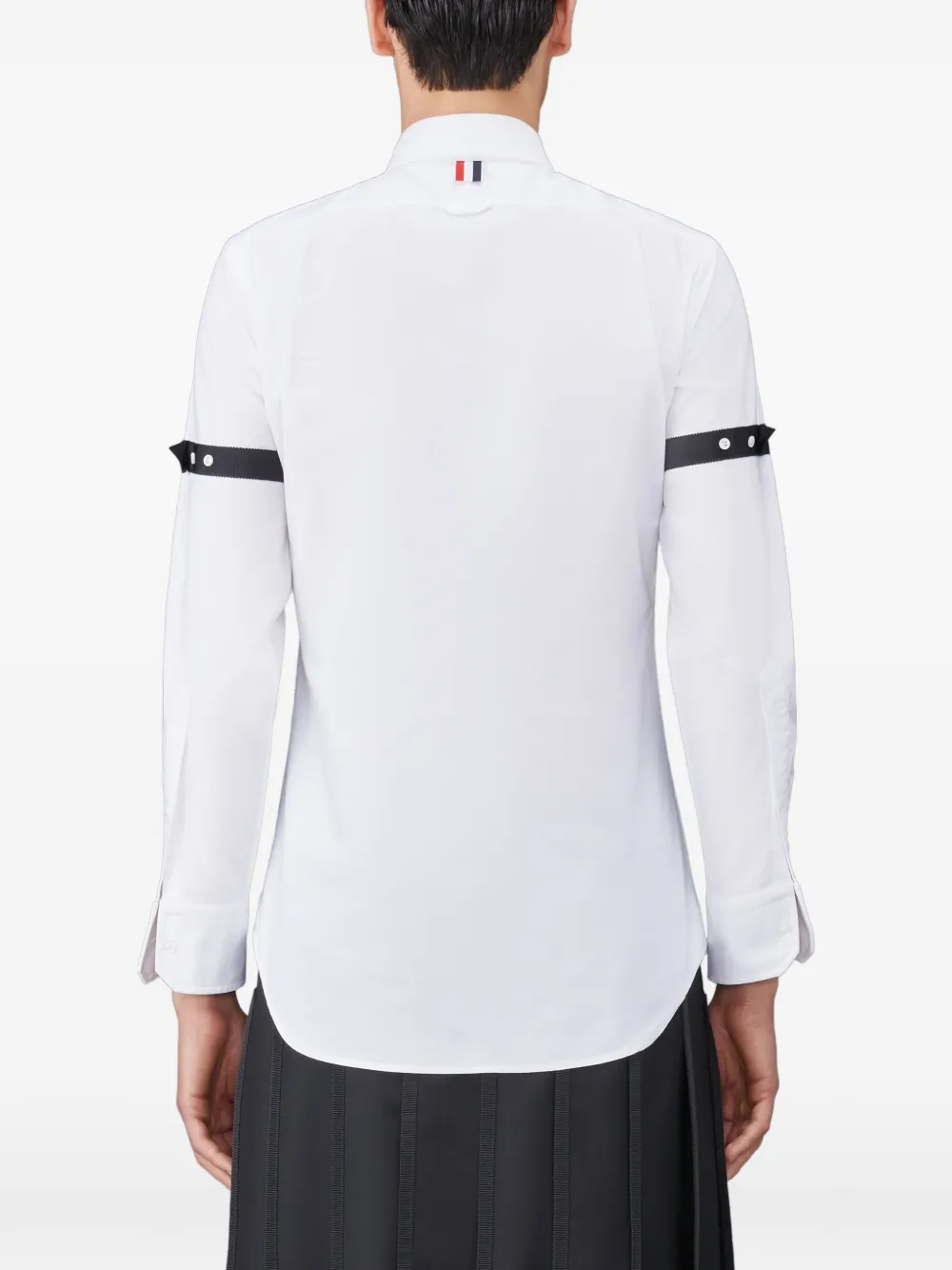 Thom Browne Oxford overhemd met lintdetail Wit