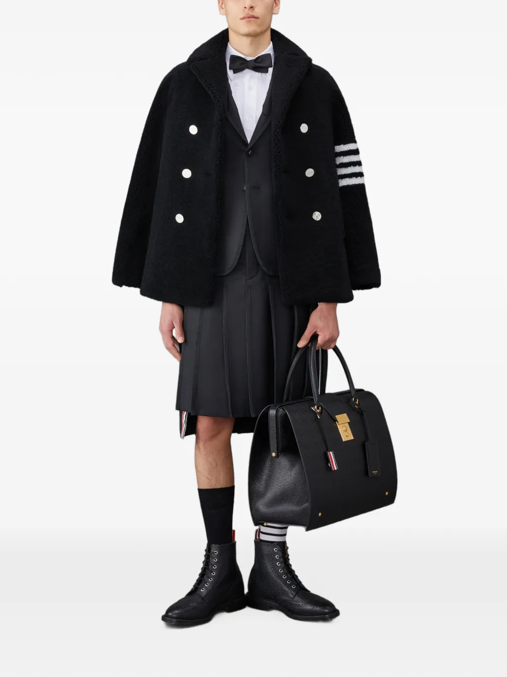 Thom Browne Oxford overhemd met lintdetail Wit