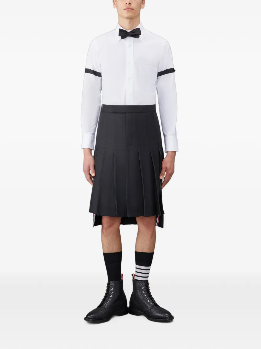 Thom Browne Oxford overhemd met lintdetail Wit