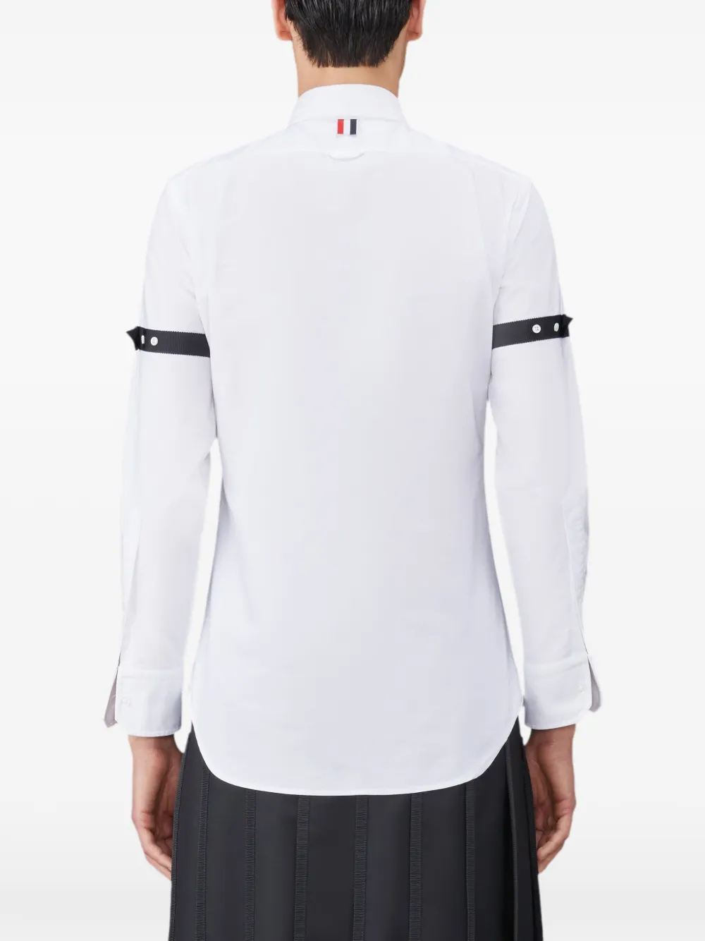 Thom Browne Oxford Armband Shirt in White, view 5