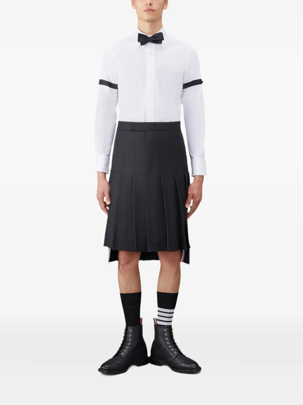 Thom Browne Oxford Armband Shirt in White, view 3