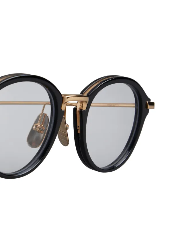 Thom Browne Eyewear round-frame Glasses | Black | FARFETCH