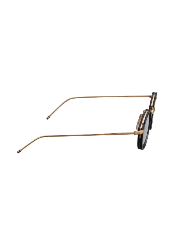 Thom Browne Eyewear ラウンド眼鏡フレーム | ブラック | FARFETCH JP