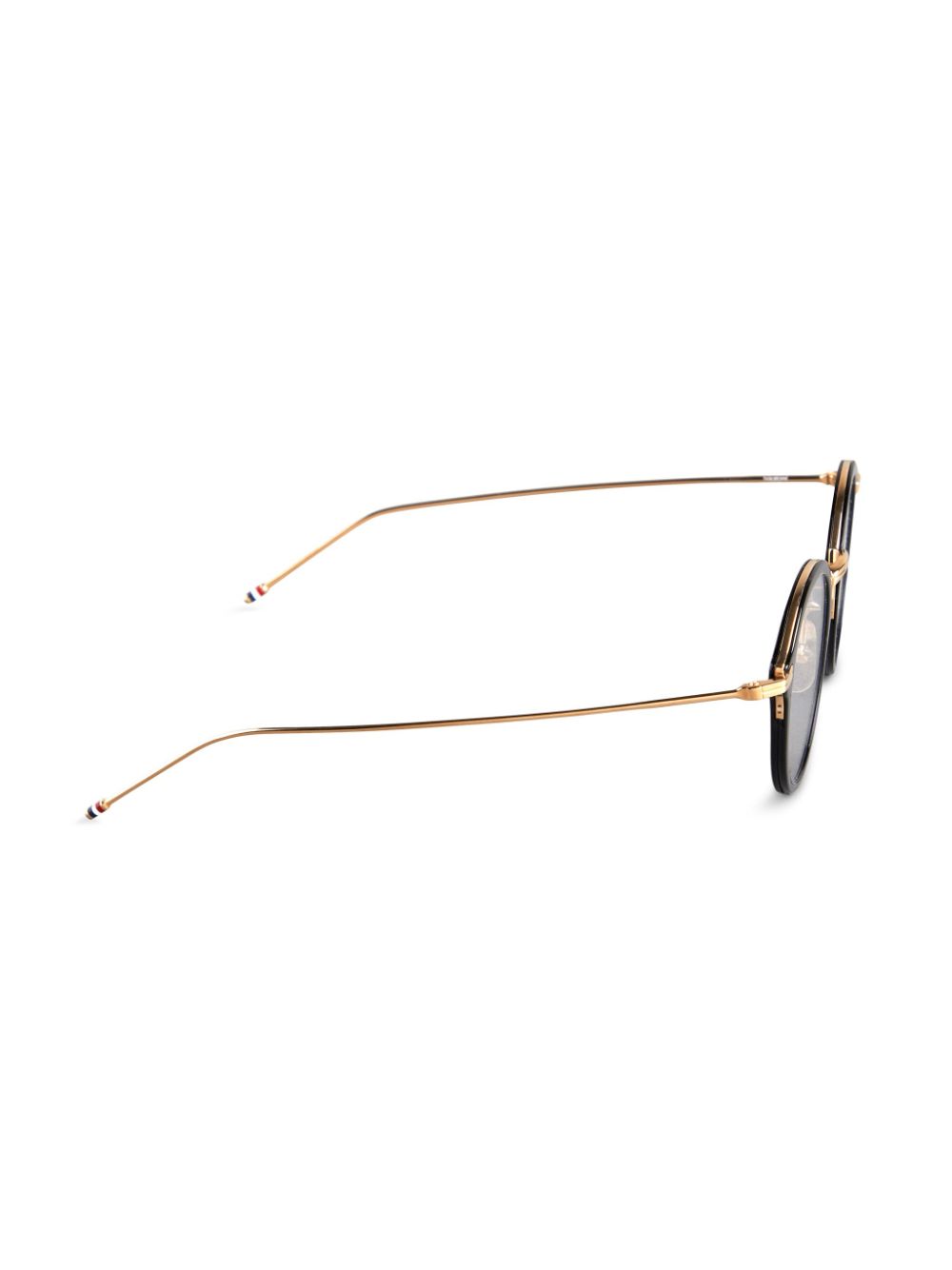 Shop Thom Browne Round-frame Glasses In 001 Black