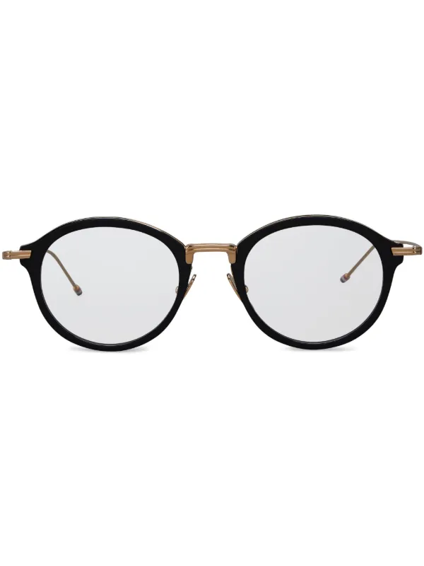 Thom Browne Eyewear round-frame Glasses | Black | FARFETCH