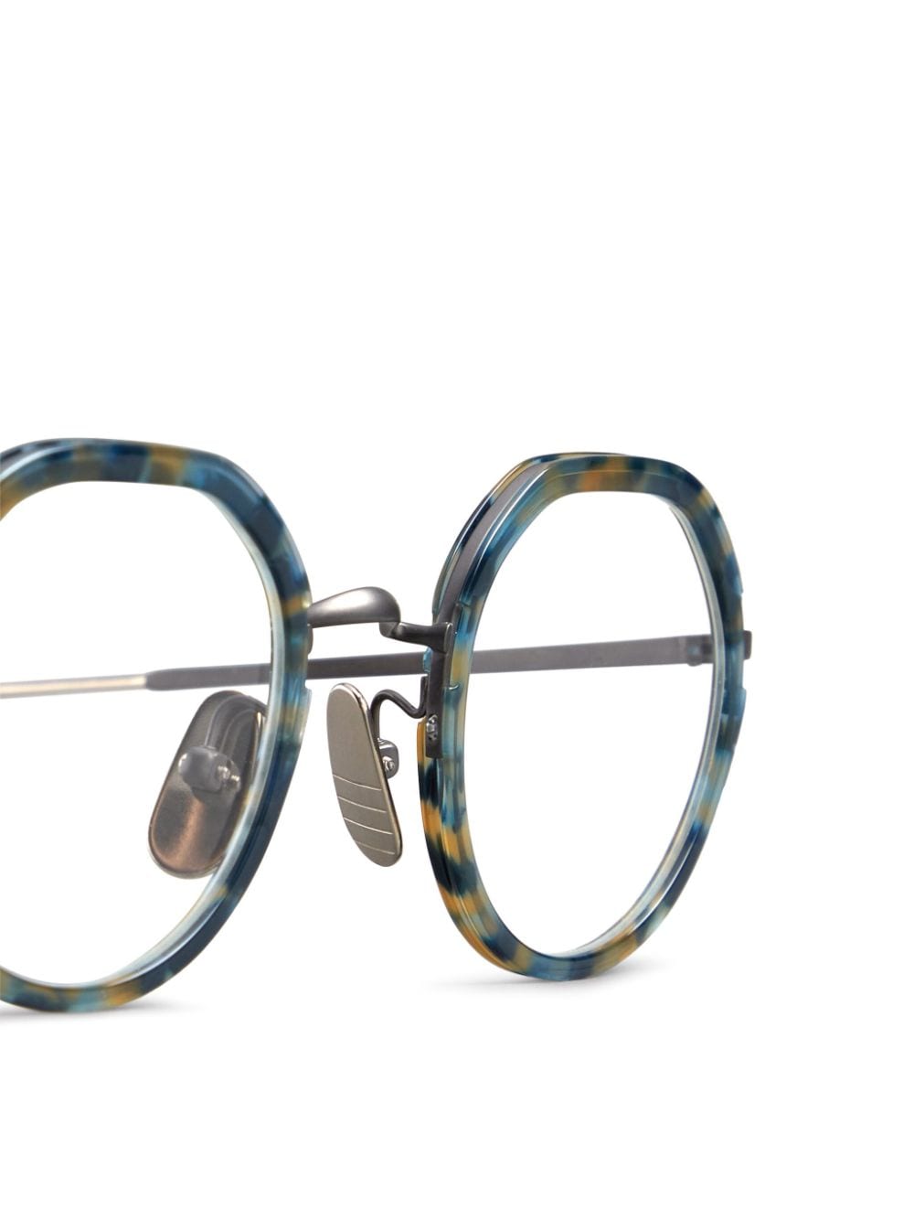 Shop Thom Browne Tortoiseshell Round-frame Glasses In Blue