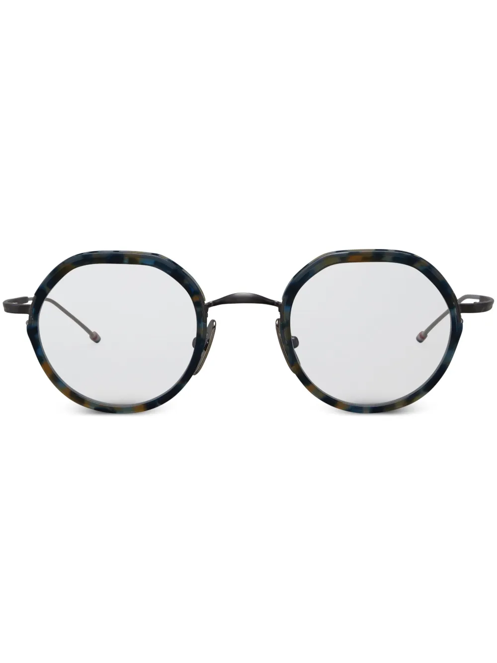 Thom Browne Eyewear tortoiseshell round-frame glasses | Blue | Image 1