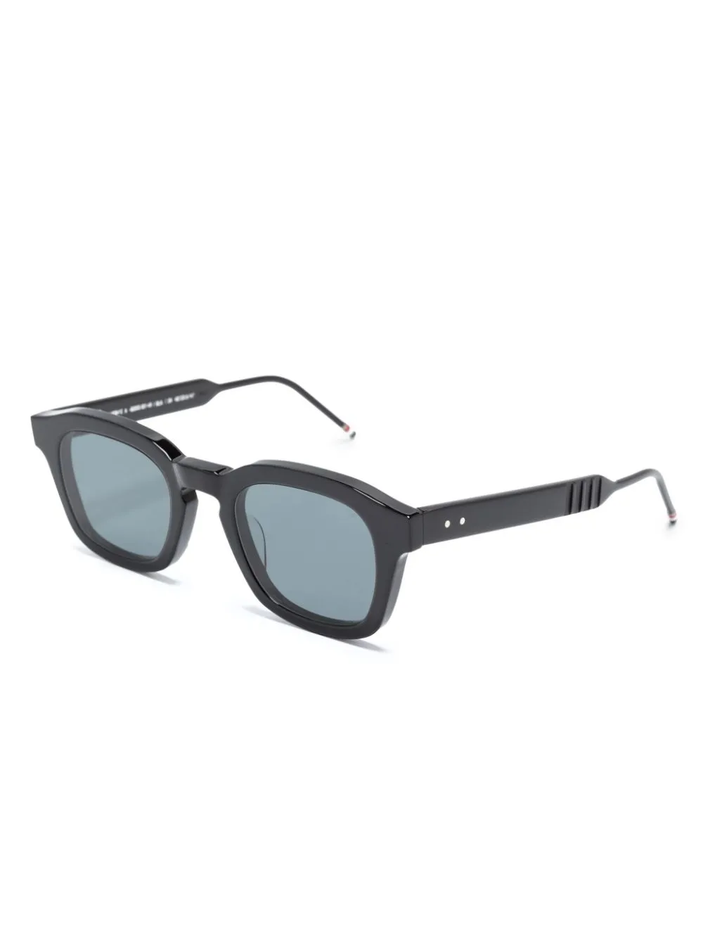 Shop Thom Browne Round-frame Tinted Sunglasses In 001 Black