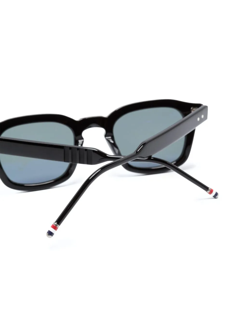 Shop Thom Browne Round-frame Tinted Sunglasses In 001 Black