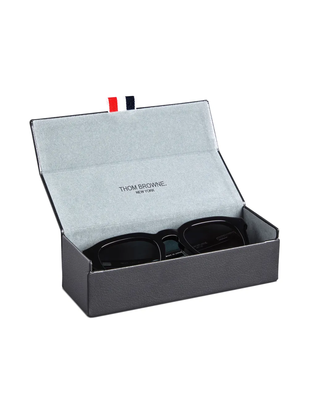 Thom Browne Eyewear Zonnebril met rond montuur Zwart