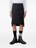 Thom Browne pleated back-strap skirt - Black