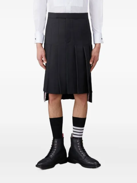 Thom Browne pleated back-strap skirt