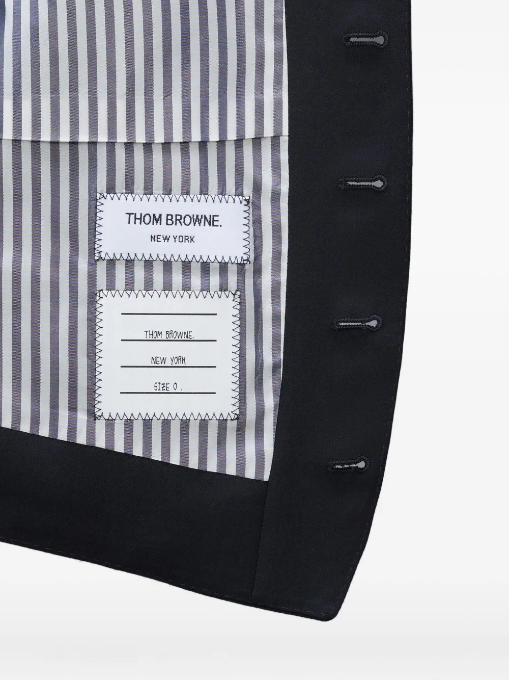 Thom Browne Striped-back Five-button Waistcoat In Black