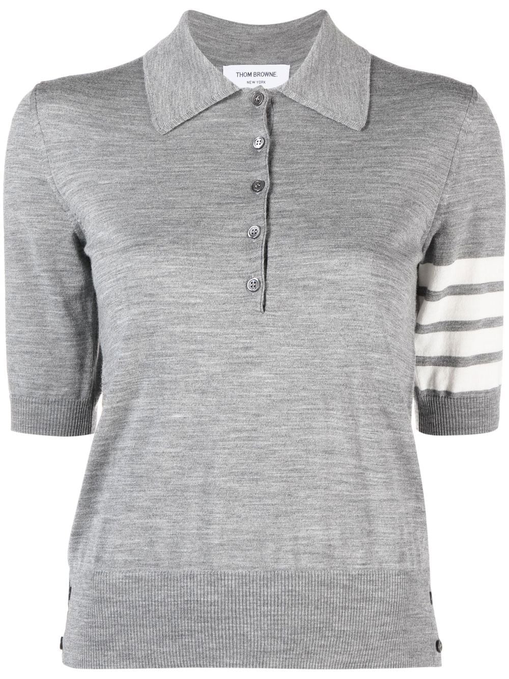 Image 1 of Thom Browne 4-Bar short-sleeve polo shirt