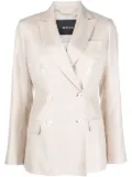 Kiton double-breasted silk blazer - Neutrals