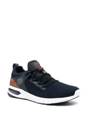 adidas gazelle silver green womens Bugatti Mixed Texture Trainers, Navy
