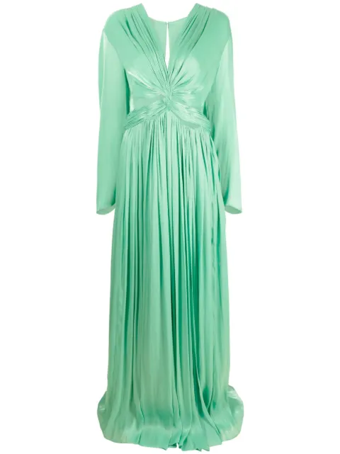 Costarellos cut-out pleated dress