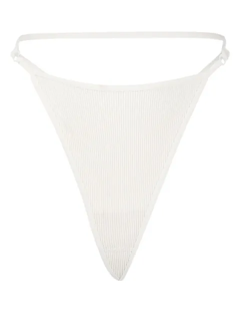 ANDREĀDAMO strap-detailing ribbed thongs