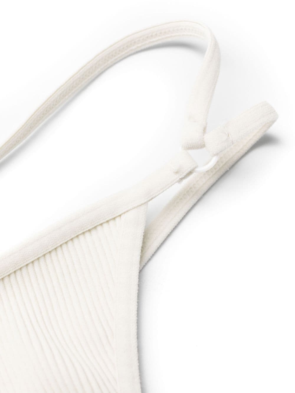 Shop Andreädamo Strap-detailing Ribbed Thongs In White