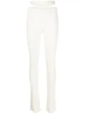 ANDREĀDAMO high-waisted cut-out detail trousers - Neutrals