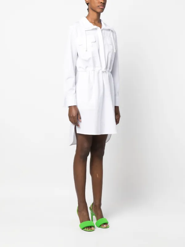 FENDI drawstring-waist Cotton Dress | White | FARFETCH FENDI drawstring-waist Cotton Dress | White | FARFETCH