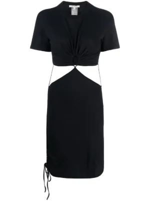 Alexander Wang Draped Jersey Minidress | White | FARFETCH JO Alexander Wang Draped Jersey Minidress | White | FARFETCH JO