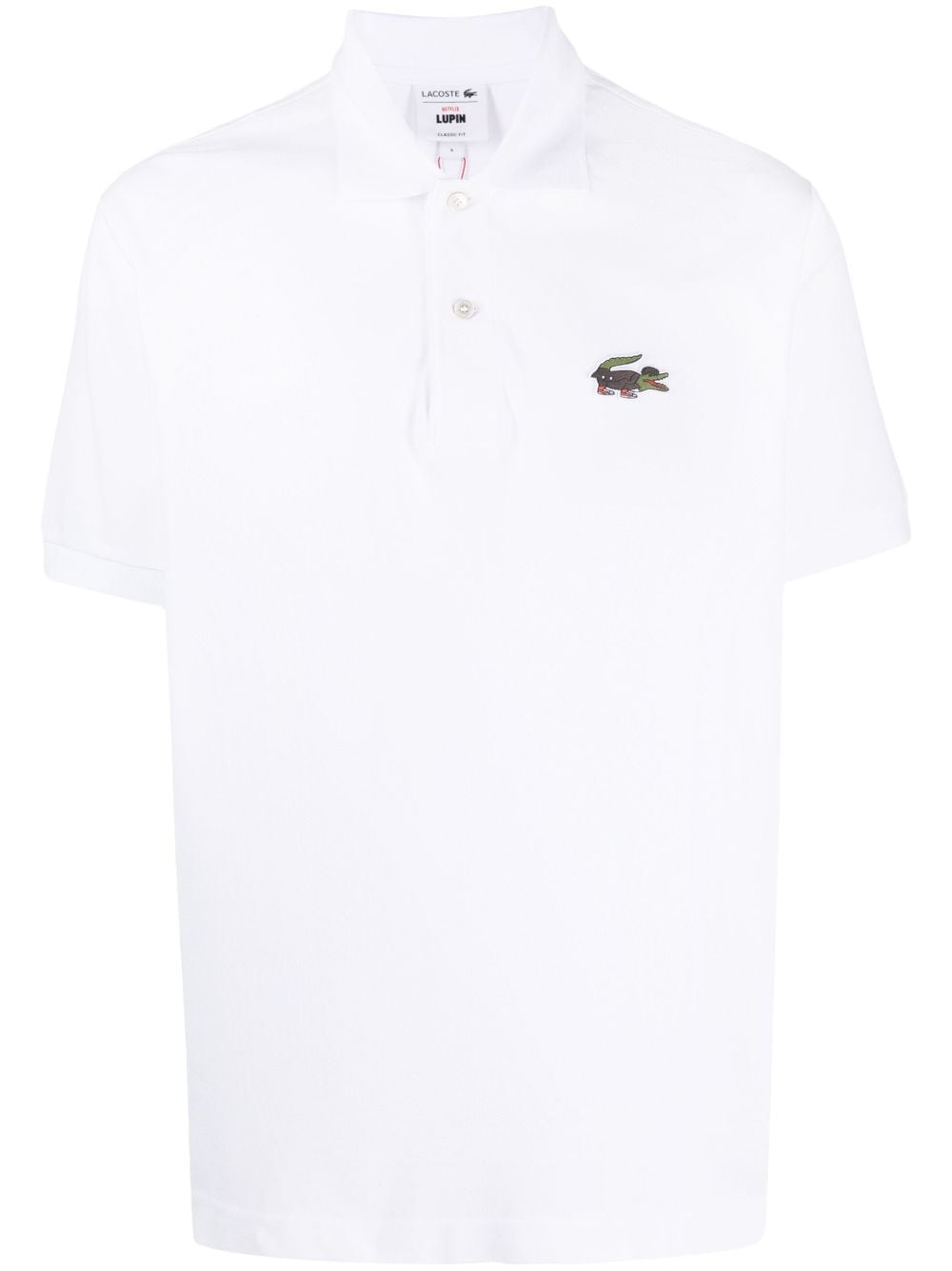 Lacoste X Netflix Lupin Short-sleeve Polo Shirt In White