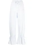 LEMAIRE drawstring-fastening parachute trousers - Blue