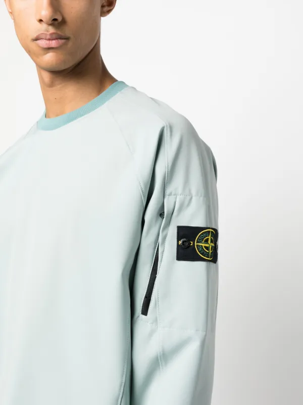 Stone Island logo-patch two-tone Sweatshirt - Farfetch
