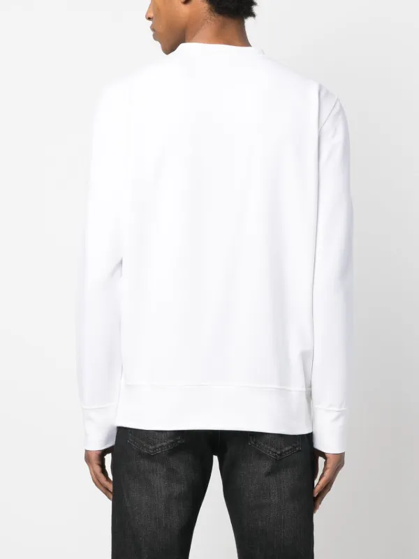 White hot sale logo sweatshirt