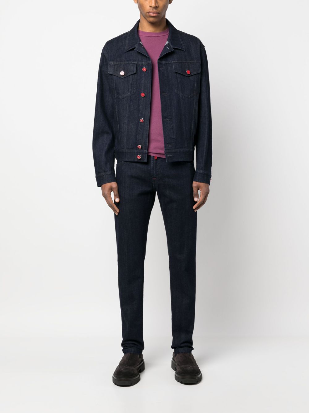 Kiton Denim jack - Blauw