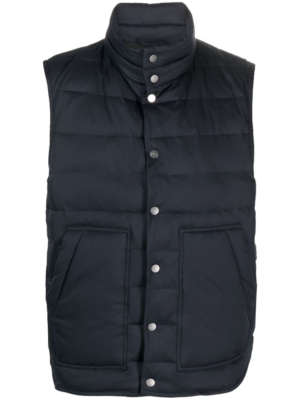 mock-neck padded gilet