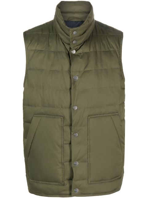 Kiton mock-neck padded gilet