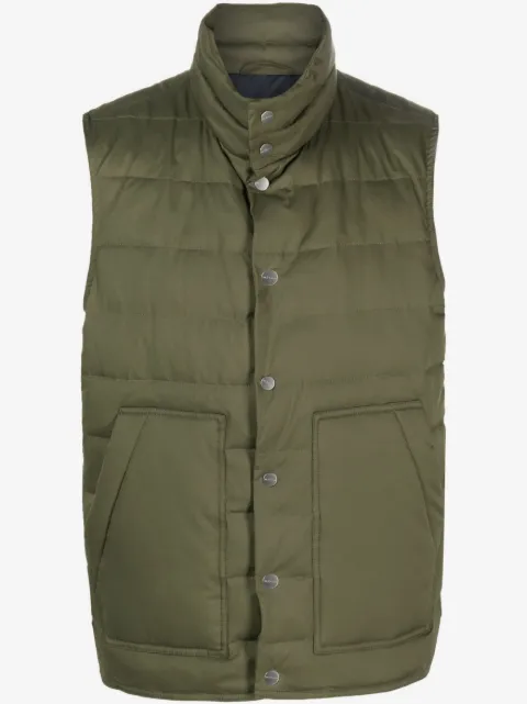 Kiton chaleco capitonado con cuello alto